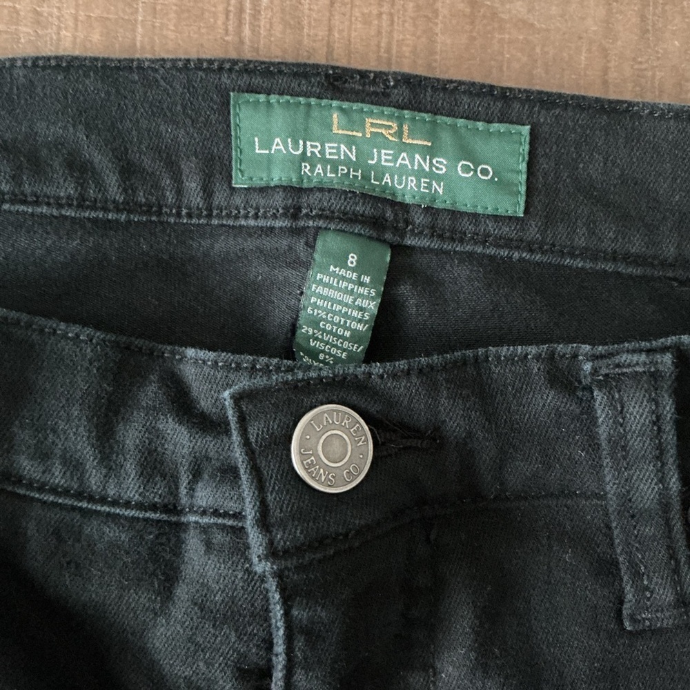 Lauren Ralph Lauren Black Flare Women's Jeans - Picture 2 of 8